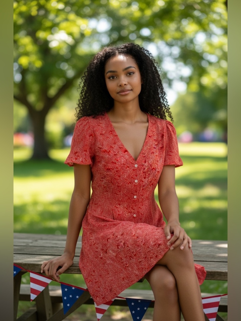 Universal Thread Red Floral Mini Dress